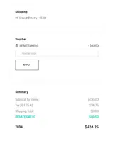 REBATESME10 coupon verification screenshot