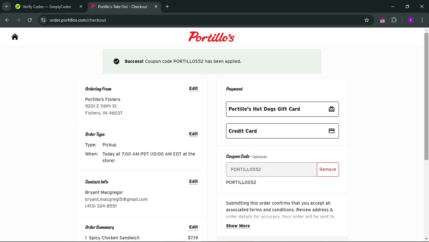 Portillo's Coupon Codes Coupons in August 2024 SimplyCodes