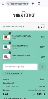 OUTOFTHISVAN coupon verification screenshot
