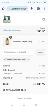 Portland Syrups coupon verification screenshot