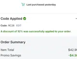 Portland Timbers coupon verification screenshot