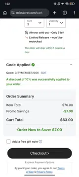 Portland Timbers coupon verification screenshot