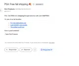SHIPFREE coupon verification screenshot