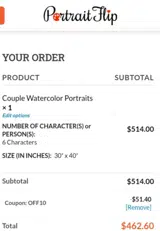 OFF10 coupon verification screenshot