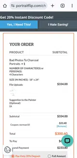 Norman10 coupon verification screenshot