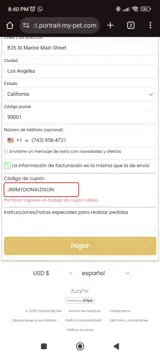 JIMMYDONALDSON coupon verification screenshot