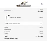 CLARE10 coupon verification screenshot