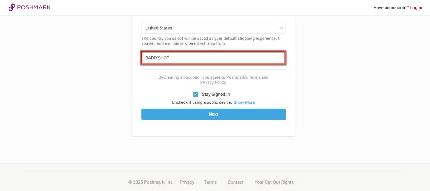 Poshmark promo code screenshot showing code RADIXSHOP applied at Poshmark checkout page. Uploaded by SimplyCodes community member angelavidal on May 20, 2025