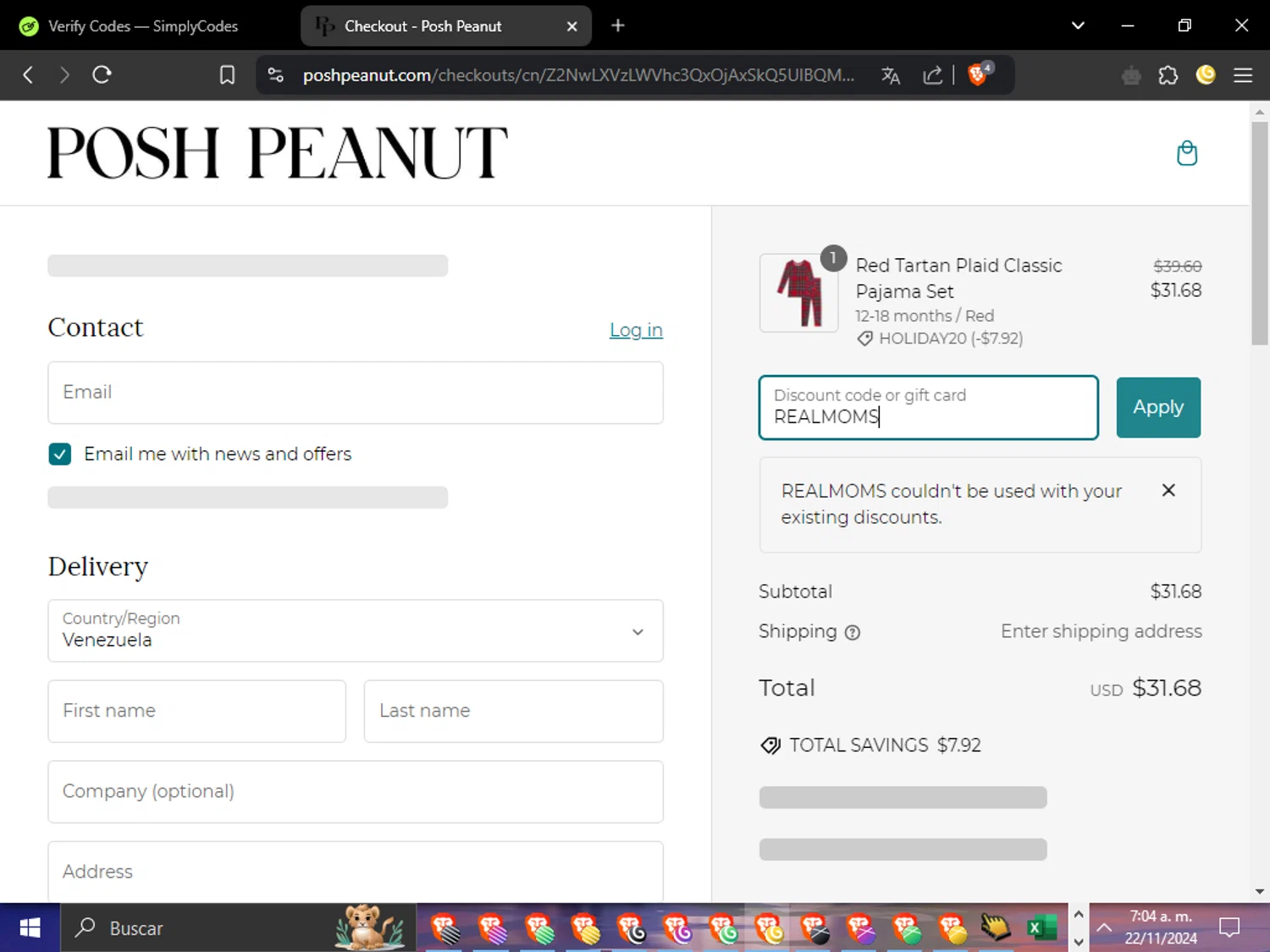 where to use Posh Peanut promo code box