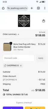 shopping10 coupon verification screenshot