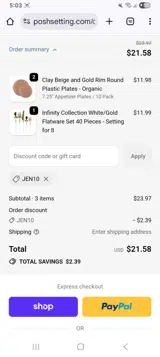 Jen10 coupon verification screenshot