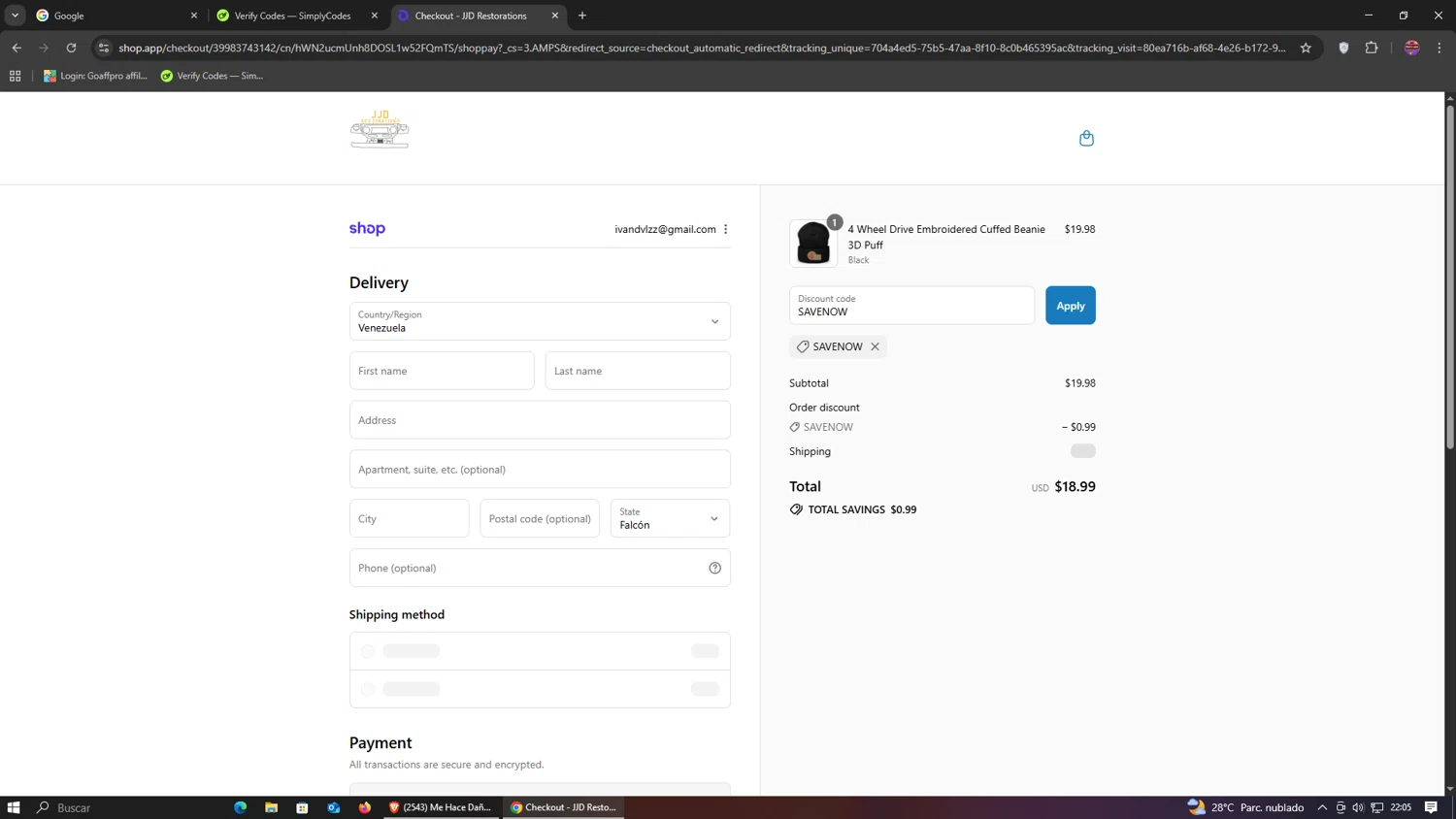 Posh.vip promo code screenshot showing code RAVEFAM applied at Posh.vip checkout page. Uploaded by SimplyCodes community member RebateHawk1800 on Sep 13, 2025