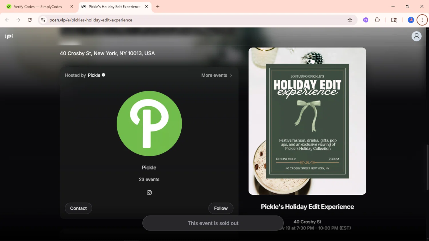 Posh.vip promo code screenshot showing code powell5 applied at Posh.vip checkout page. Uploaded by SimplyCodes community member Avio_21 on Nov 15, 2025