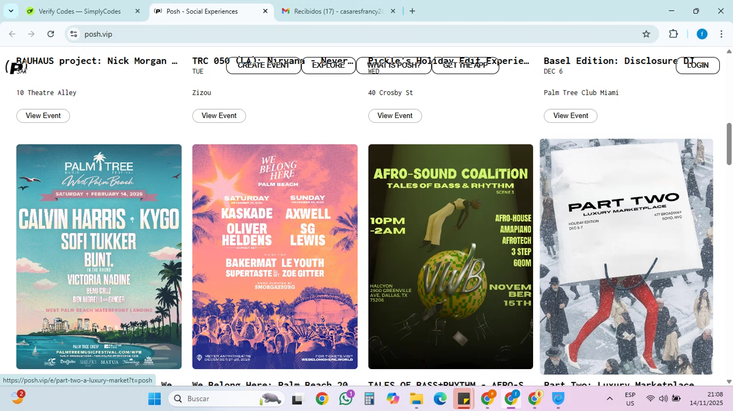 Posh.vip promo code screenshot showing code powell5 applied at Posh.vip checkout page. Uploaded by SimplyCodes community member FRANCYCASERES12 on Nov 15, 2025