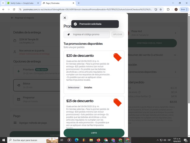 Postmates Promo Codes - $20 Off Coupons Aug 2025