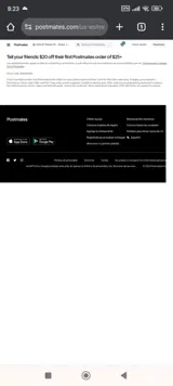 Postmates coupon verification screenshot