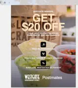 Postmates coupon verification screenshot