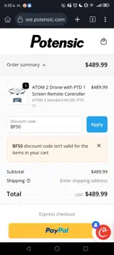 BF50 coupon verification screenshot