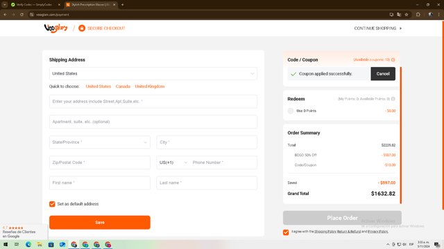 Pottery Barn checkout page showing Pottery Barn promo code box | Screenshot taken by SimplyCodes community member on Nov 5, 2024
