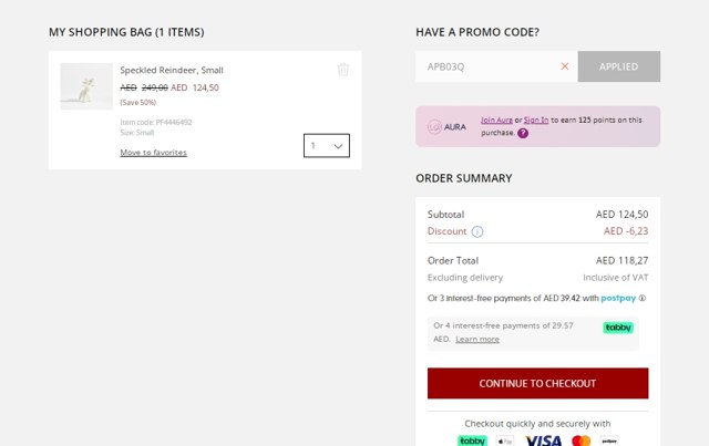 Pottery Barn checkout page showing Pottery Barn promo code box | Screenshot taken by SimplyCodes community member on Dec 7, 2022