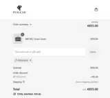 POUCH10 coupon verification screenshot
