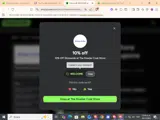 WELCOME coupon verification screenshot