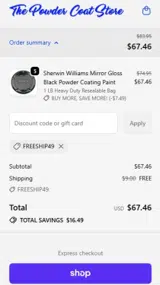 FREESHIP49 coupon verification screenshot
