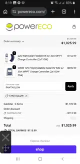FANTAGLOW coupon verification screenshot