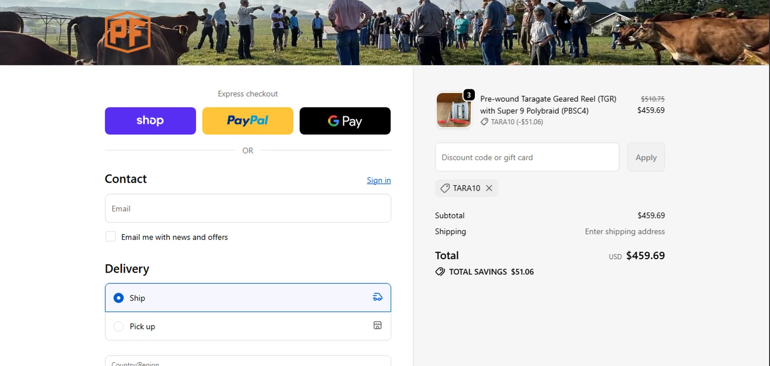 Powerflex promo code screenshot showing code TARA10 applied at Powerflex checkout page. Uploaded by SimplyCodes community member MagnificentCurator5441 on Oct 21, 2025