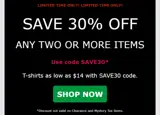 save30 coupon verification screenshot