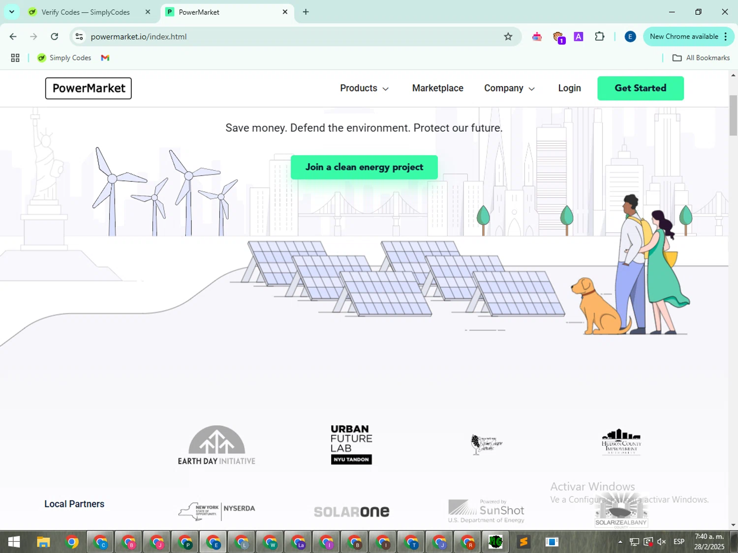 PowerMarket checkout page showing PowerMarket promo code box | Screenshot taken by SimplyCodes community member on Feb 28, 2025