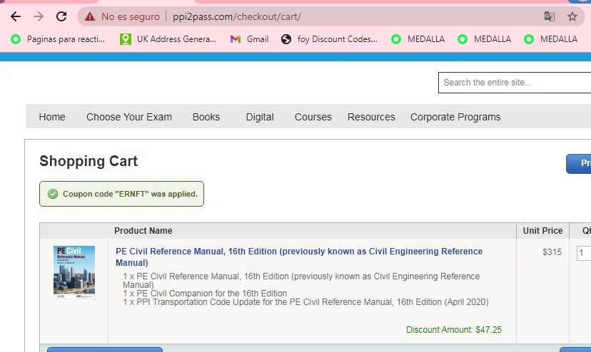 PPI checkout page showing PPI promo code box | Screenshot taken by SimplyCodes community member on Apr 14, 2021