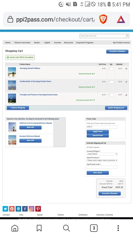 PPI checkout page showing PPI promo code box | Screenshot taken by SimplyCodes community member on Apr 26, 2021