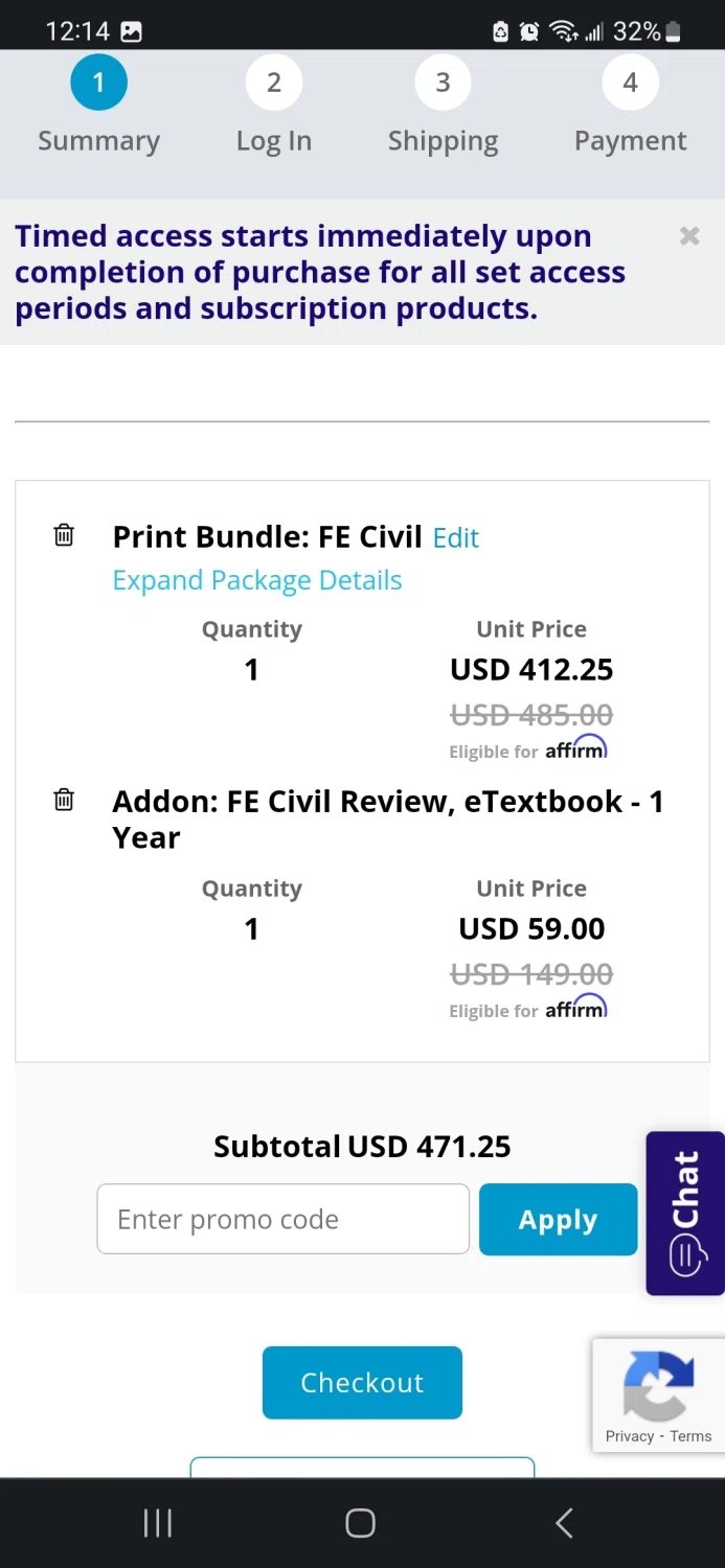 PPI checkout page showing PPI promo code box | Screenshot taken by SimplyCodes community member on Jan 31, 2023