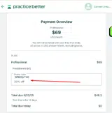 SPROUT30 coupon verification screenshot