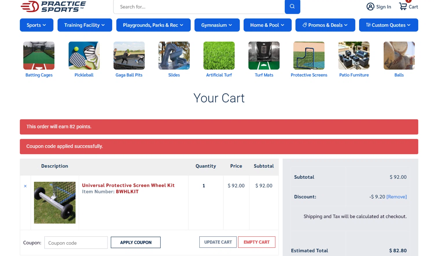 Practice Sports coupon code screenshot showing code LABORDAY25 applied at Practice Sports checkout page. Uploaded by SimplyCodes community member jesspea on Aug 29, 2025