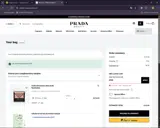PRADA BEAUTY coupon verification screenshot