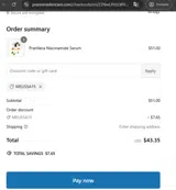 MELISSA15 coupon verification screenshot