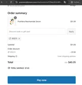 JESS15 coupon verification screenshot
