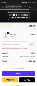 FITFILE coupon verification screenshot