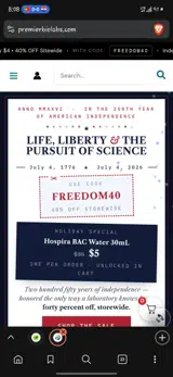 Premier Bio Labs coupon verification screenshot
