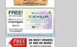 FOILWRAPS coupon verification screenshot