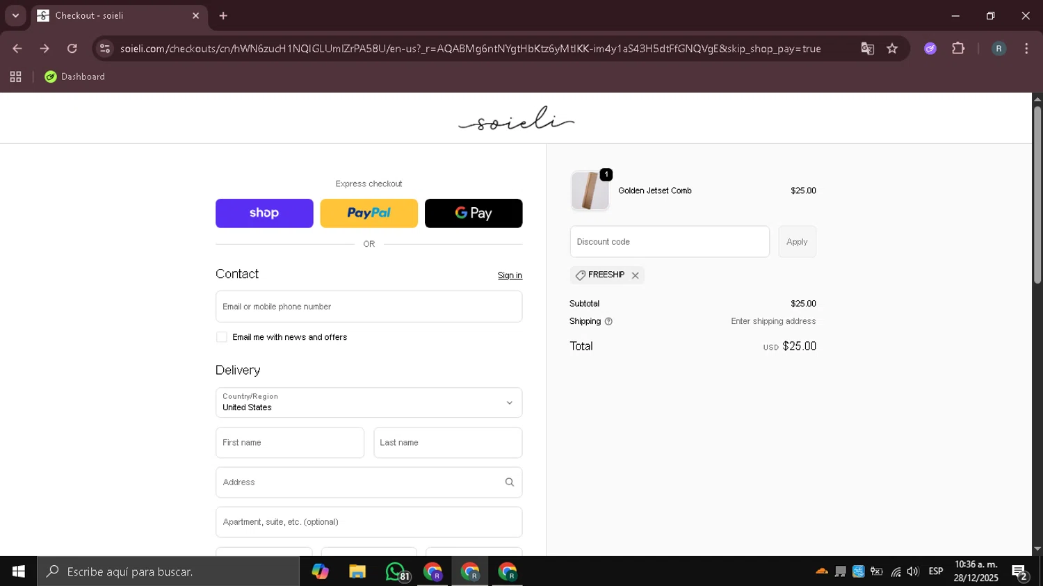 Premier Yarns promo code screenshot showing code FALLFITS applied at Premier Yarns checkout page. Uploaded by SimplyCodes community member DealHawk3765 on Dec 29, 2025