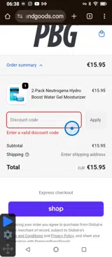 save10 coupon verification screenshot