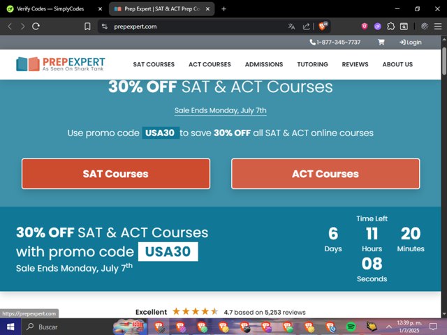 Prep Expert checkout page showing Prep Expert discount code box | Screenshot taken by SimplyCodes community member on Jul 1, 2025