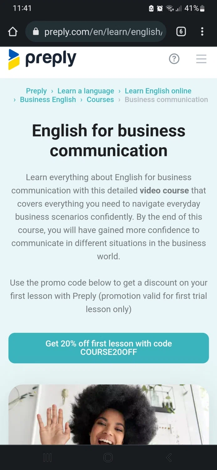 Preply checkout page showing Preply promo code box | Screenshot taken by SimplyCodes community member on Jun 22, 2022