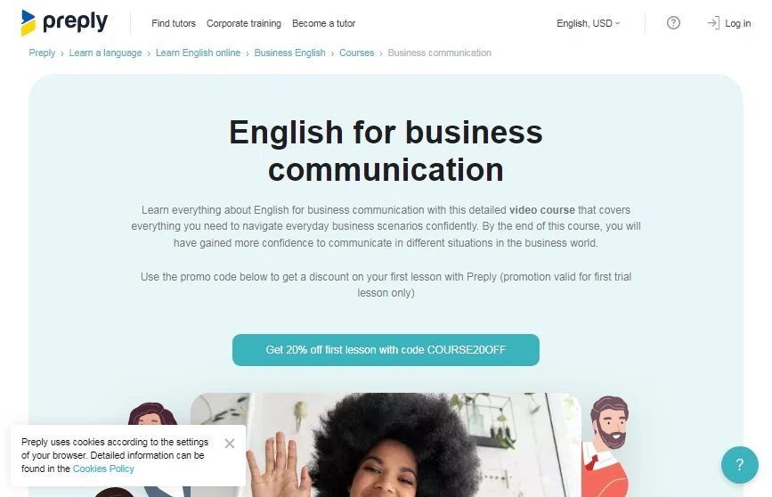 Preply checkout page showing Preply promo code box | Screenshot taken by SimplyCodes community member on Jun 25, 2022