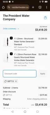 gift13 coupon verification screenshot