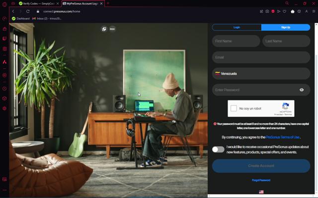 PreSonus checkout page showing PreSonus promo code box | Screenshot taken by SimplyCodes community member on Aug 27, 2024