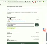 LUCYHIGGINS coupon verification screenshot